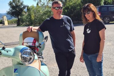 Corfu 300cc Vespa Scooter Rental - Getting your scooter starts at the counter (not on the road)
