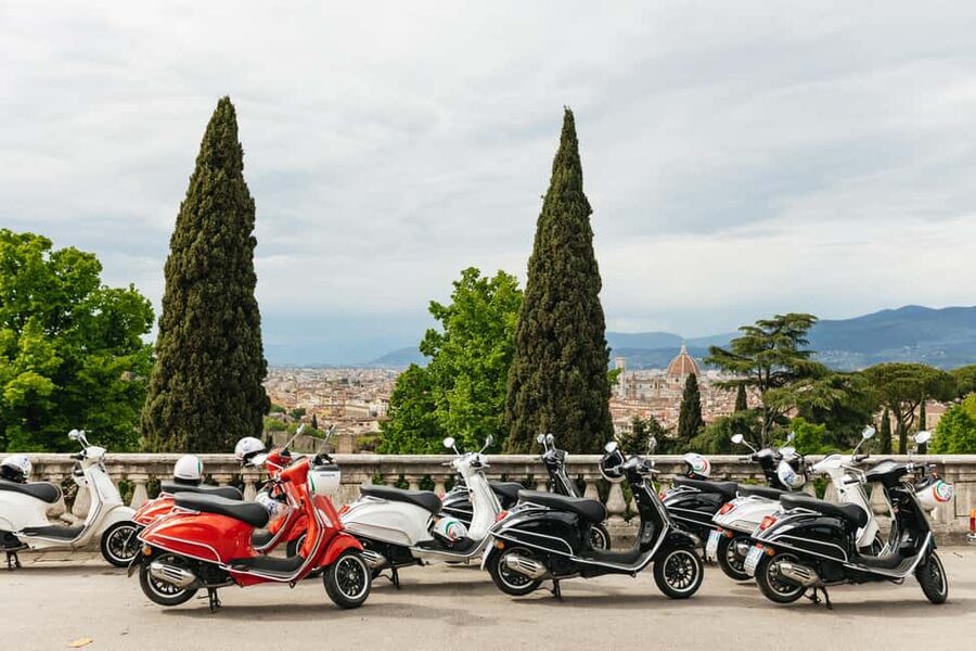From Florence: Tuscan Countryside Vespa Tour with Tastings - Out of Florence: riverside lanes, a viewpoint, and a quick church stop