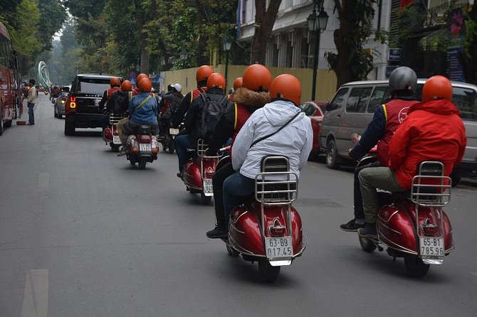 Hanoi Back Streets Vespa Tours: Hanoi Insider Vintage Vespa Tour - West Lake photo time, then toward Ba Dinh and major sights