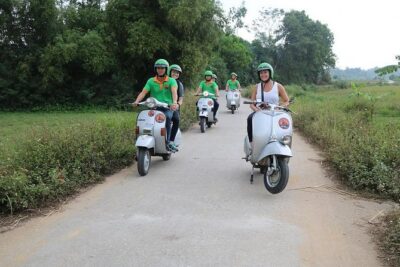 Hanoi Vespa Tour Explore Red River Delta & Rural Villages 5 Hours - Long Bien Bridge stop: an old Hanoi landmark from the middle