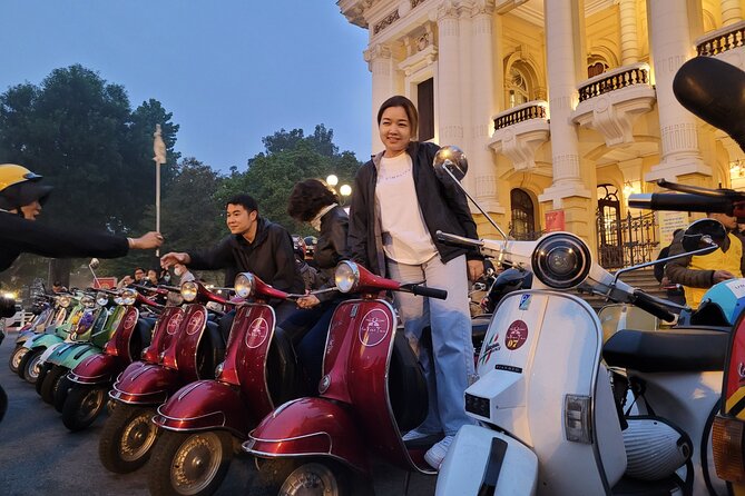 Hanoi Vespa Tours: Hanoi By Night Vespa Foodie Tours - Truc Bach Train Track Area: Street Food Plus Real Daily Life