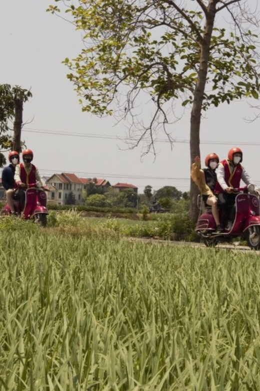 Hanoi Vintage Vespa Tours: A Half-Day Countryside Adventure - Crossing the Red River on Long Bien Bridge