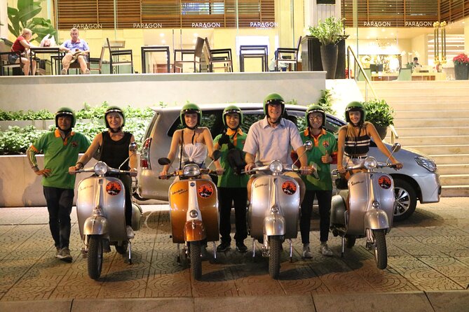 Hoi An Vespa By Night Street Food Tour - Lunch as tastings: hot pot, BBQ meats, and Banh Flan