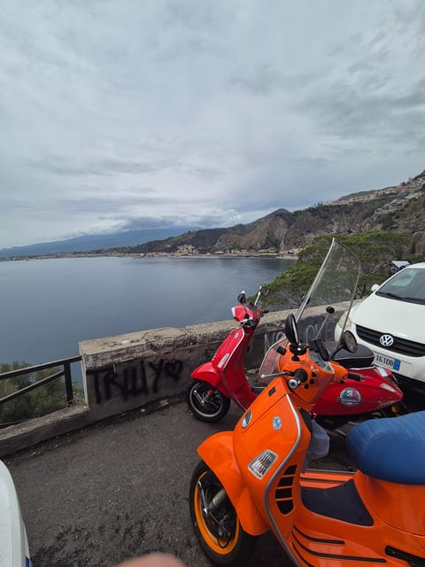 Panoramic Vespa tour of Taormina, Castelmola and White Lotus series locations - Getting started in Giardini Naxos: Vespa training and your first Sicilian views