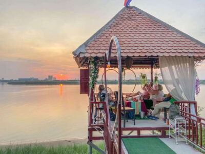 Phnom Penh Silk Island Sunset Vespa Tour / Tuk Tuk Available - Leaving Phnom Penh at 3:00 pm: Pickup, Briefing, and the Ferry Switch