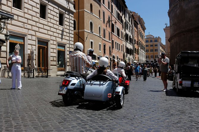 Rome 3 hours Vespa Sidecar Private Tour with Gelato - Trevi Fountain, Spanish Steps, and Piazza del Popolo
