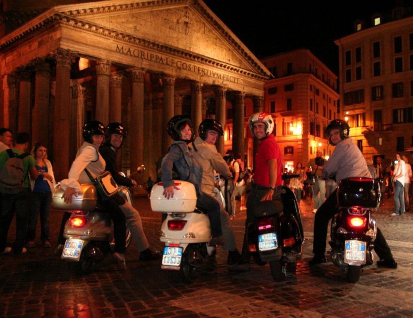 Rome by Night Vespa Tour With Driver/Private Guide - Palatine Hill and the Baths of Caracalla: Different Ages, Same Drama