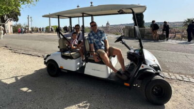 Rome Vespa Experience with Professional Photoshoot - Meeting at Via del Colosseo and getting ready to ride