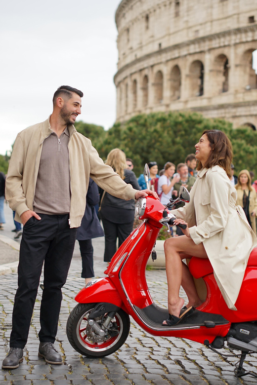 Rome Vespa Tour with Professional Photoshoot - Guides, safety, and the ride experience in real life