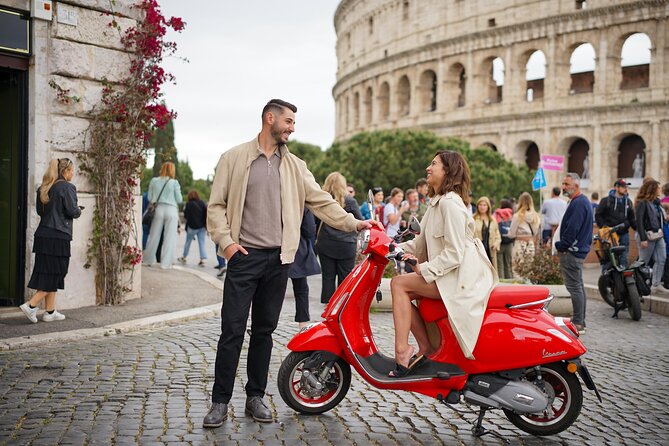 Rome Vespa Tour with Professional Photoshoot - Colosseum photo stop: where the tour goes from city tour to portrait session