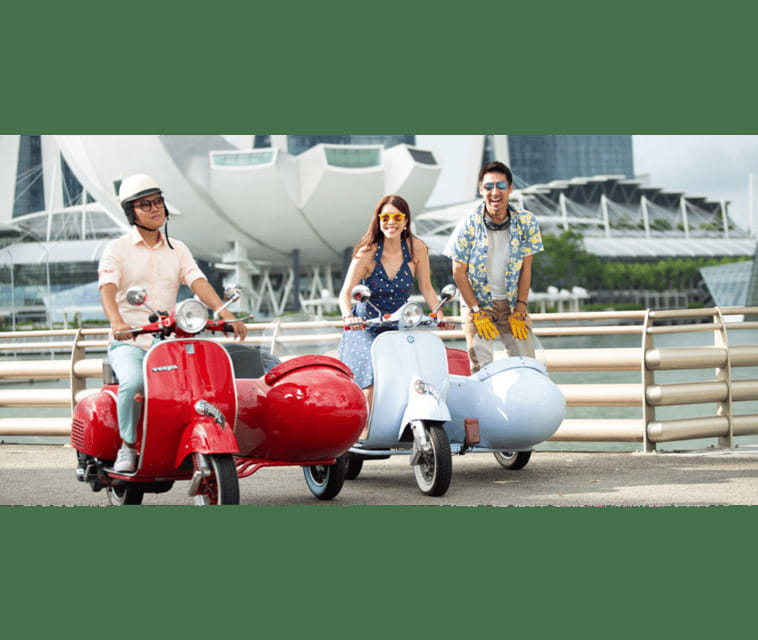 Singapore: Kampong Glam & Civic District Vespa Sidecar Ride - St Andrew’s Cathedral and the shophouse/street-art stretch