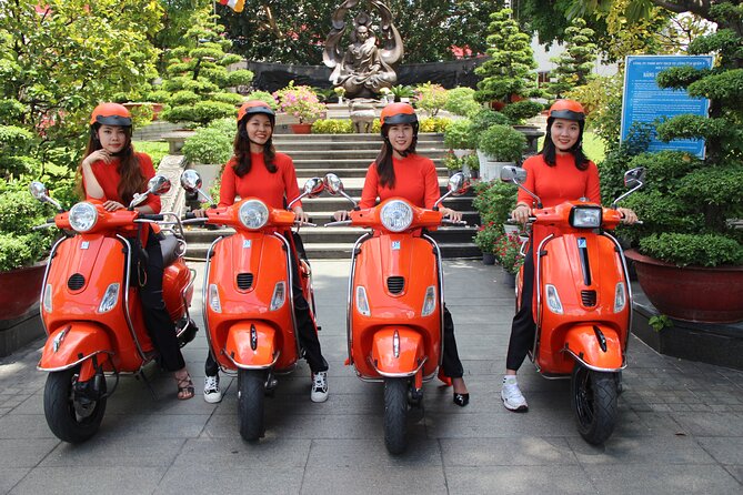 The Insider's Saigon With Female Ao Dai Riders Vespa 4,5 Hours - Cholon and Markets: Flower Color, Chinatown Energy, and a Pagoda Moment