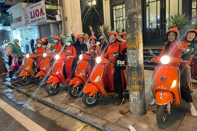 Vespa Female Ao Dai riders Night Street Food + See Train Street - The 6:00 pm start and how the evening flows