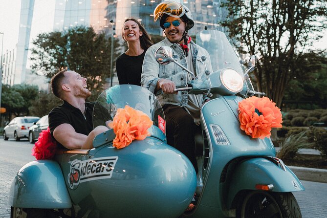 VESPA SiDECAR Tour in San Antonio with Tacos - Riverwalk From Above to Market Square: The Fastest Way to Get Your Bearings