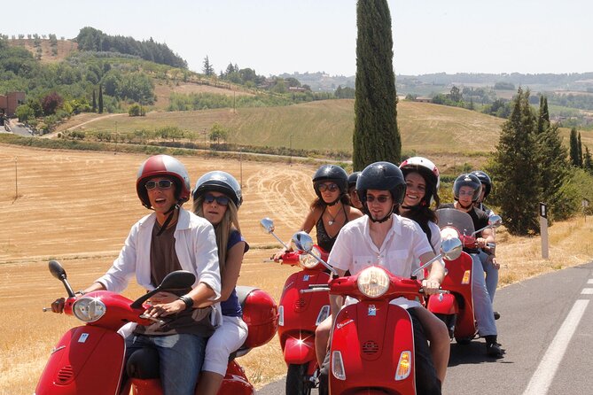 Vespa Tour in Chianti Small Group from Florence - Casale dello Sparviero: cypress avenue photos and Chianti tasting