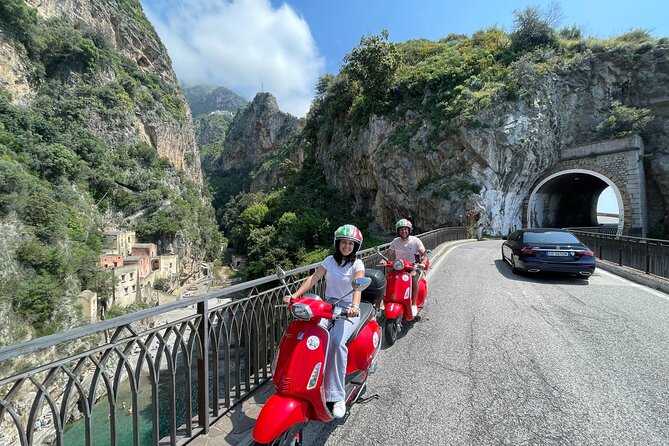 Vespa Tour of Amalfi Coast Positano and Ravello - Grotta dello Smeraldo, Fiordo di Furore, and Praiano: coastal drama without the long hike